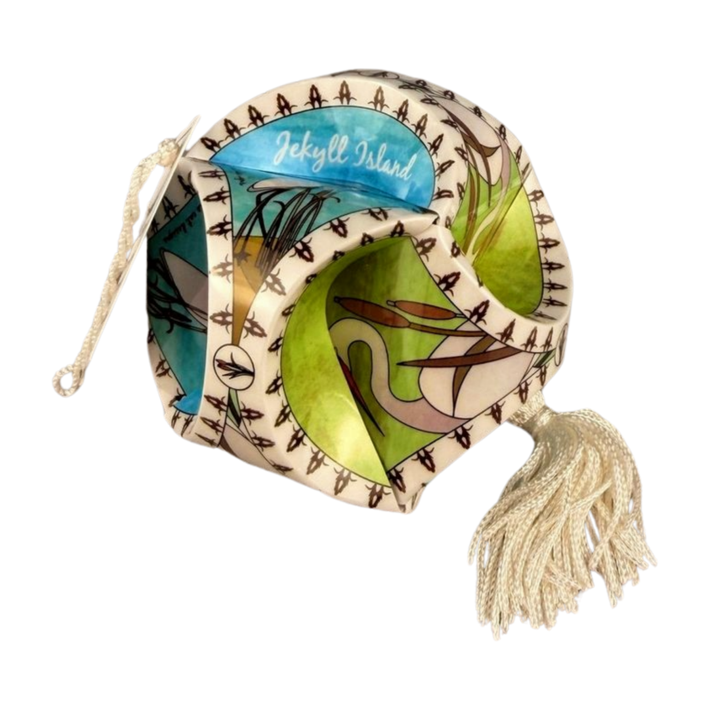 MOSAIC Jekyll Island Paper Globe Ornament