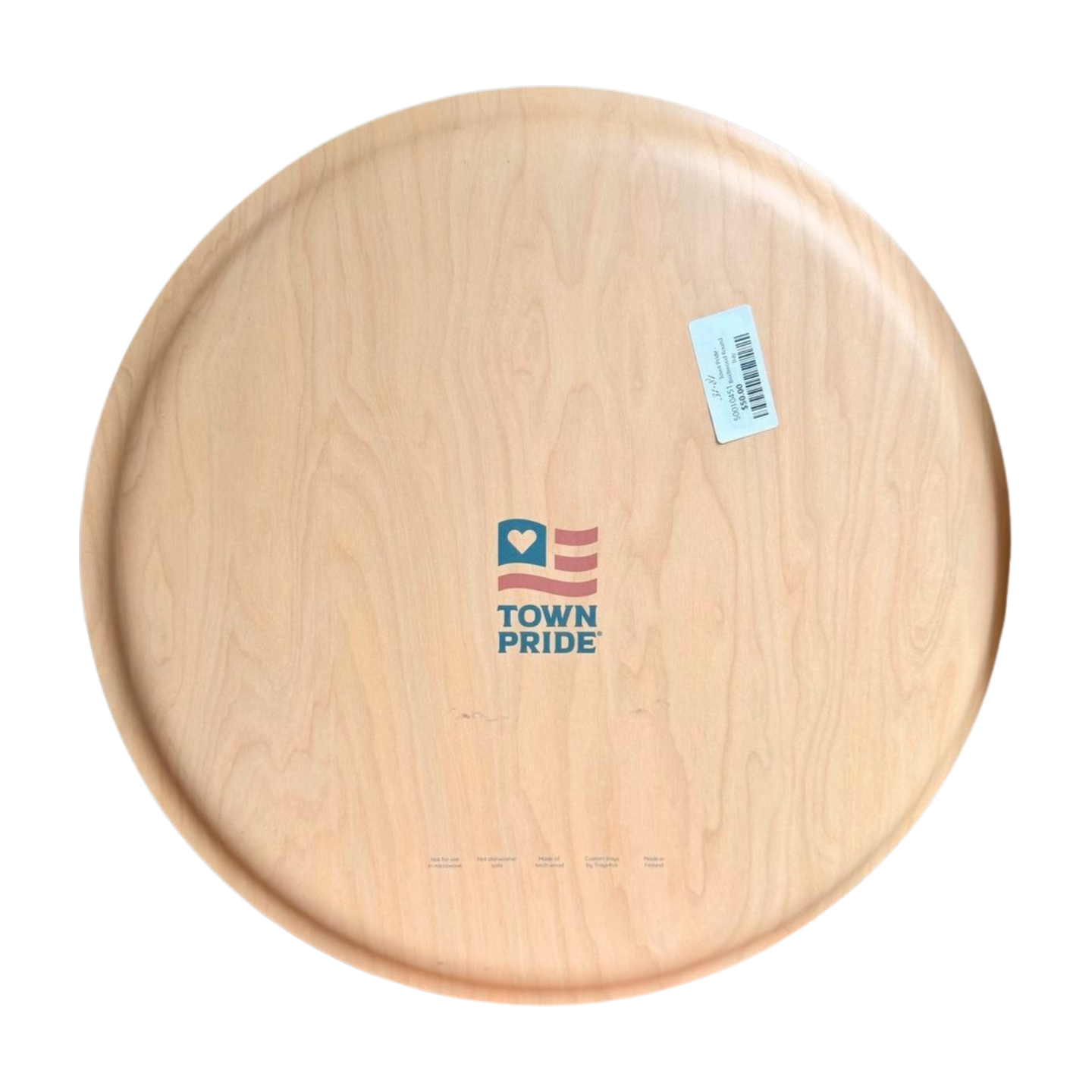 31•81 Birchwood Large Round Serving Tray