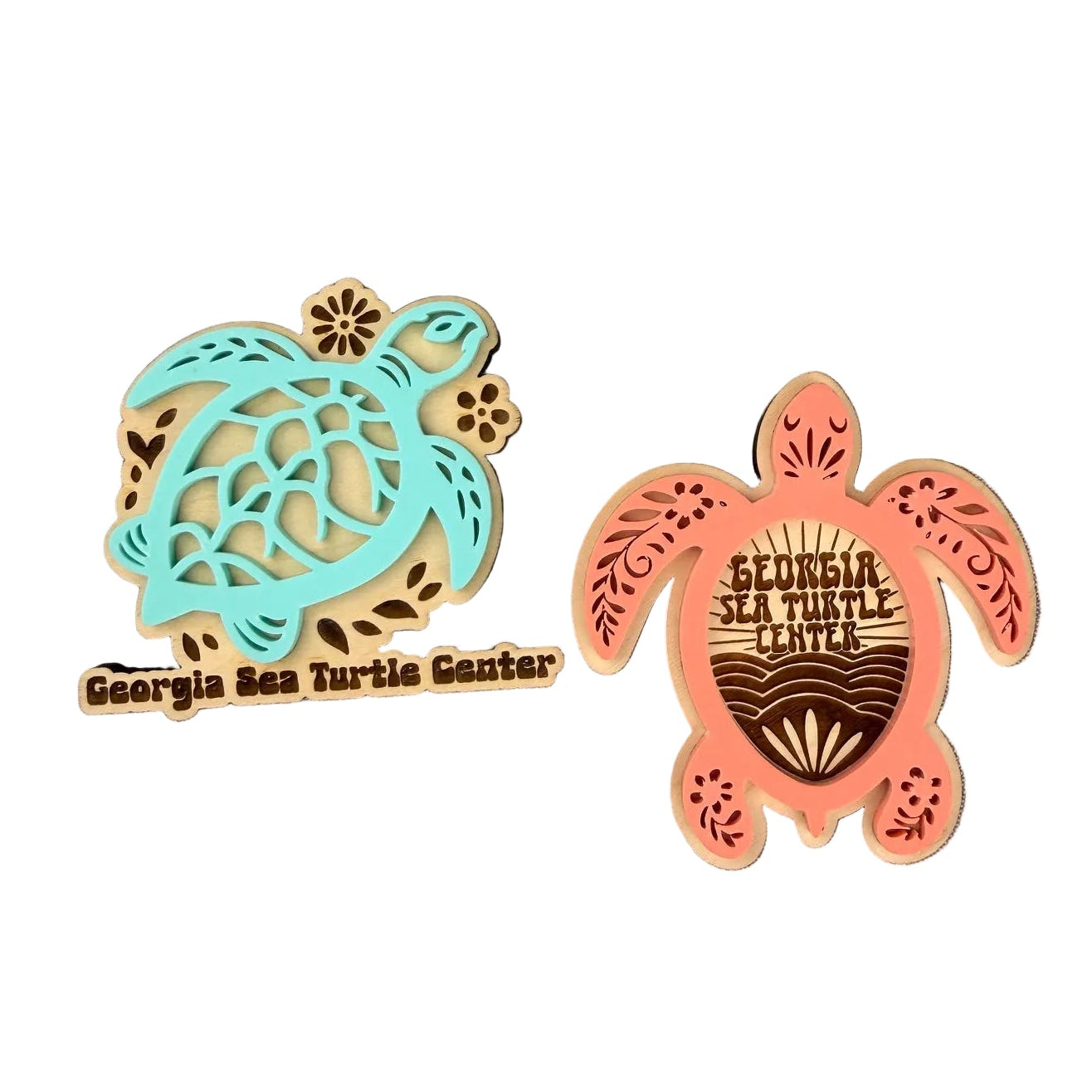 GSTC Sea Turtle Wooden Magnets by Slate&Stone
