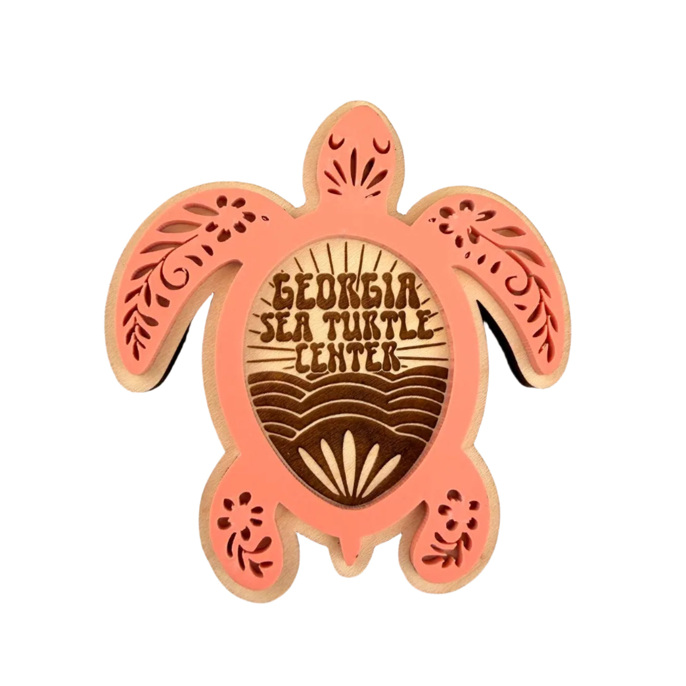 GSTC Sea Turtle Wooden Magnets by Slate&Stone