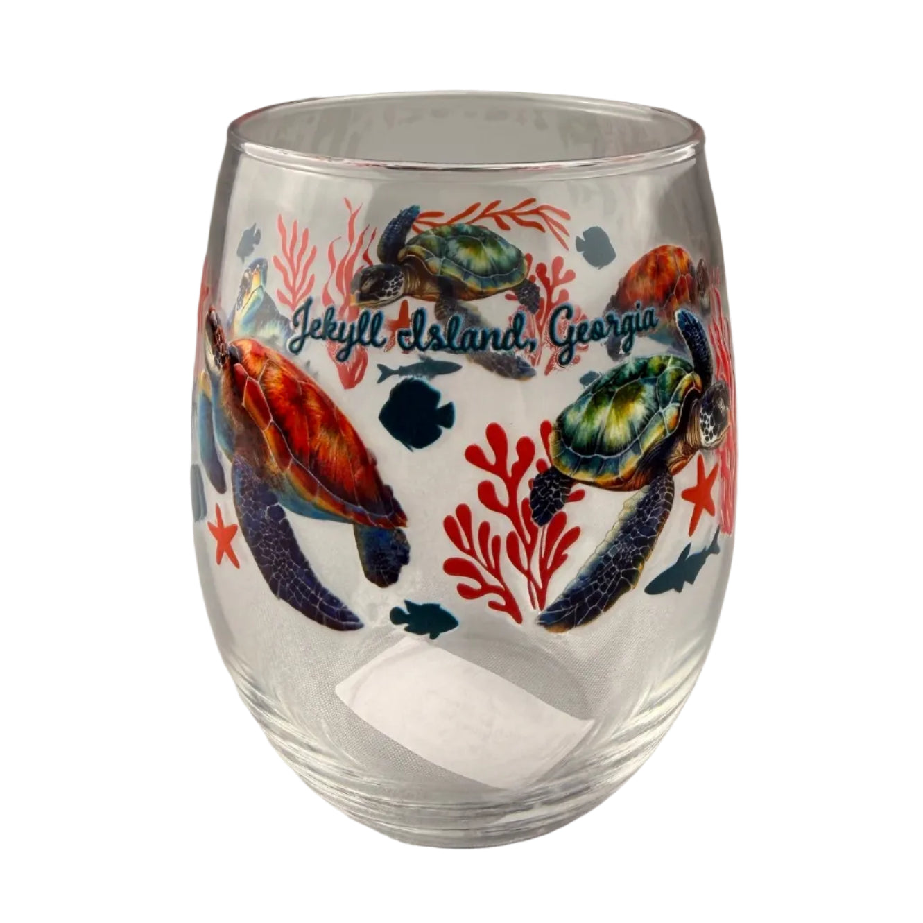 GIC Sea Turtle Stemless Wine Glass