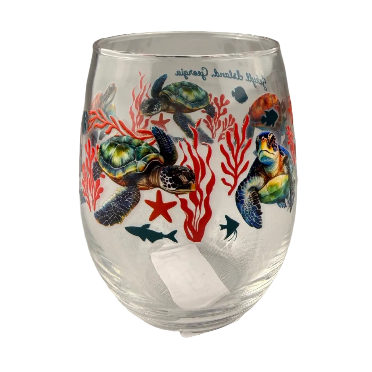 GIC Sea Turtle Stemless Wine Glass