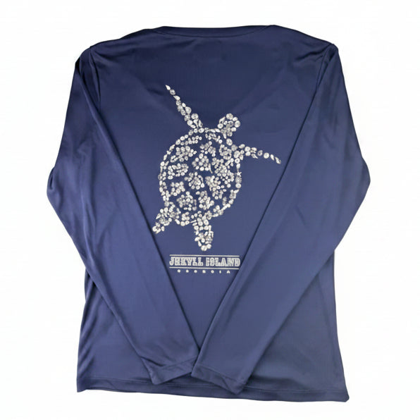 GIC Womens Longsleeve V-Neck Turtle Sun Shirt