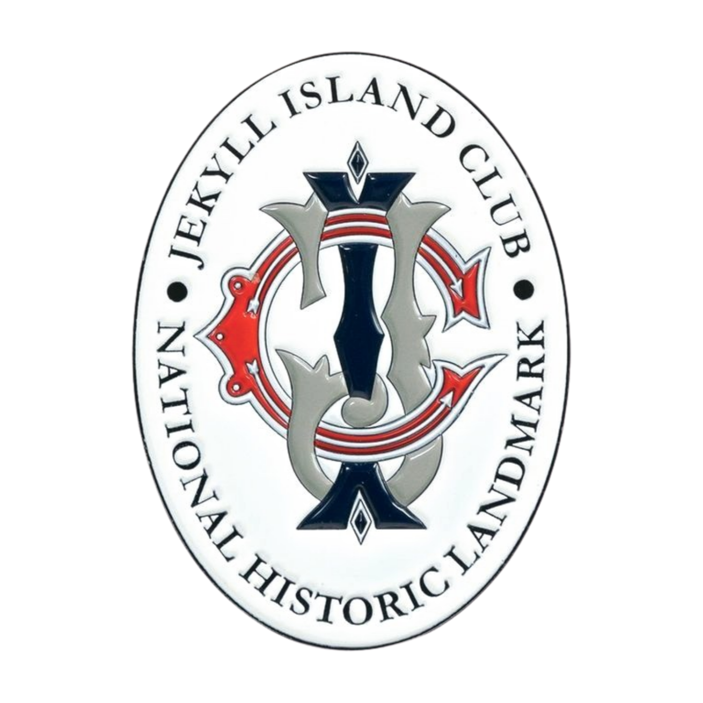 MUSEUM - Historic Jekyll Island Club Hotel Logo Metal Magnet