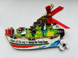 Turtle Boat Ornament